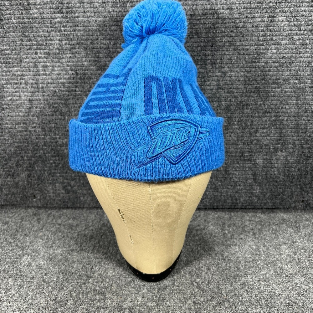 Oklahoma City Thunder Beanie Stocking Cap Hat Blue‎ Adult OSFM NBA Basketball